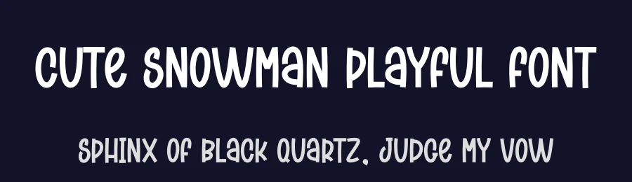 Cute Snowman Playful Font by creativeletter — Display Font — thumbnail 2