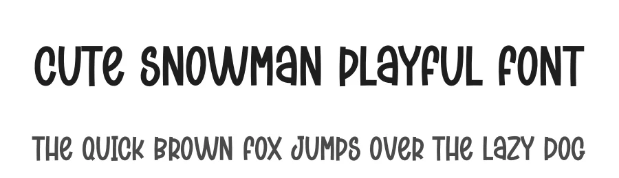 Cute Snowman Playful Font by creativeletter — Display Font