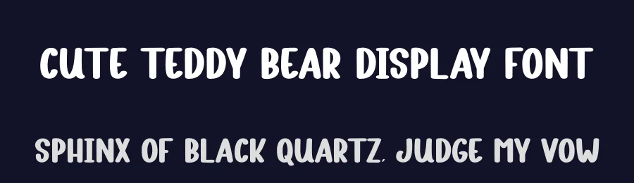 Cute Teddy Bear Display Font by andikastudio — Display Font — thumbnail 2