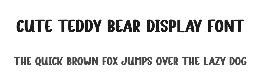 Cute Teddy Bear Display Font by andikastudio — Display Font