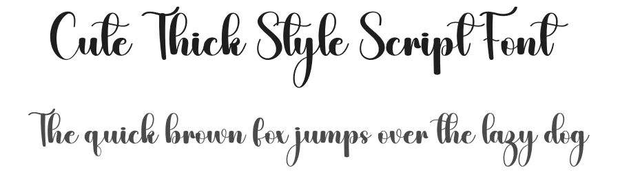 Cute Thick Style Script Font by freshtypeink — Script Handwritten Font