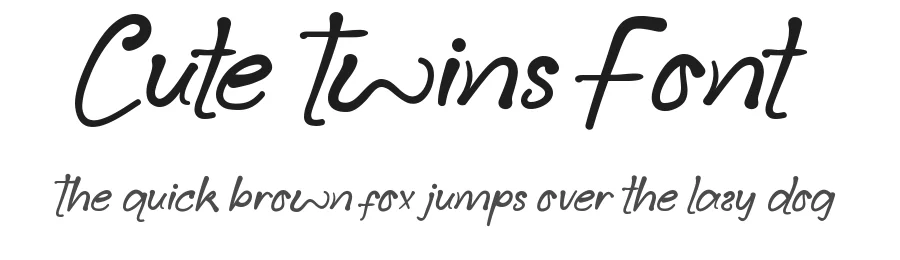 Cute Twins Font by edricstudio — Script Handwritten Font