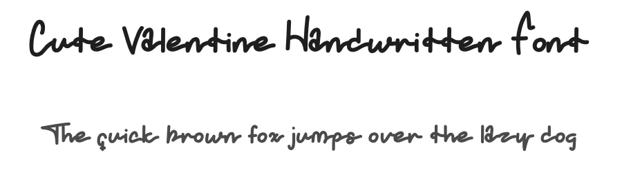 Cute Valentine Handwritten Font by levincreative — Script Handwritten Font