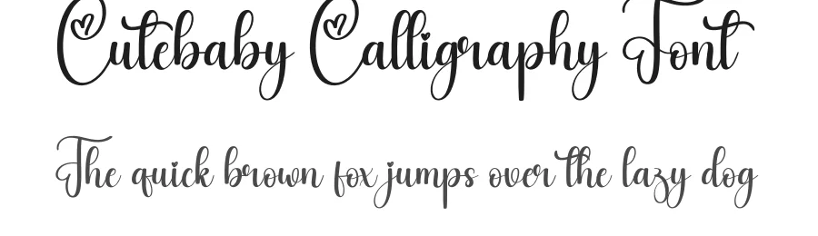 Cutebaby Calligraphy Font by creativeletter — Script Handwritten Font