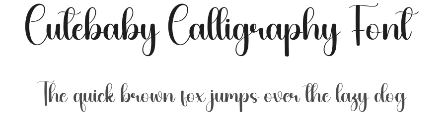 Cutebaby Calligraphy Font by creativeletter — Script Handwritten Font
