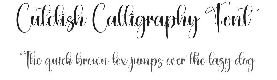 Cutefish Calligraphy Font by creativeletter — Script Handwritten Font