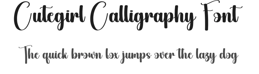 Cutegirl Calligraphy Font by andikastudio — Script Handwritten Font