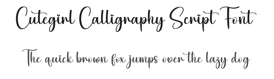 Cutegirl Calligraphy Script Font by creativeletter — Script Handwritten Font