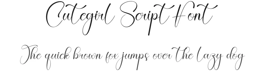 Cutegirl Script Font by creativeletter — Script Handwritten Font