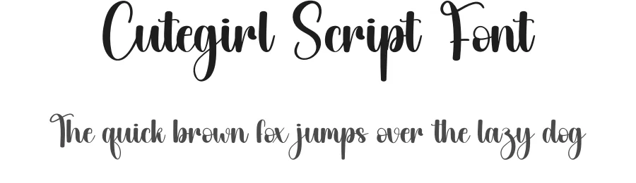 Cutegirl Script Font by creativeletter — Script Handwritten Font