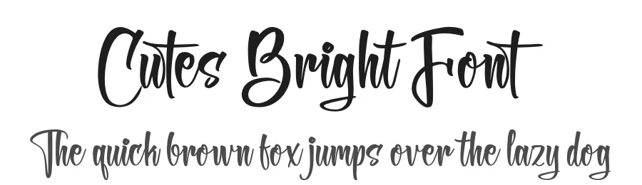 Cutes Bright Font by Operatype.Co — Script Handwritten Font