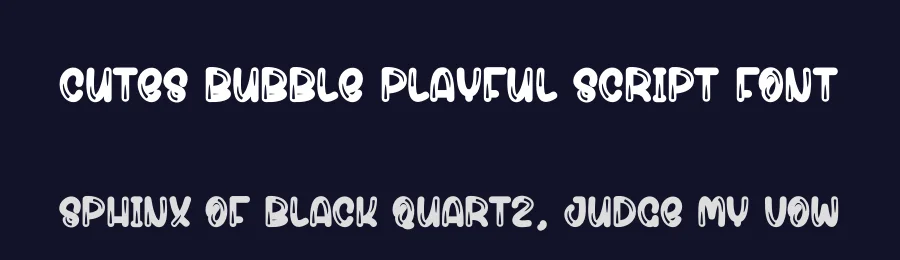 Cutes Bubble Playful Script Font by andikastudio — Display Font — thumbnail 2