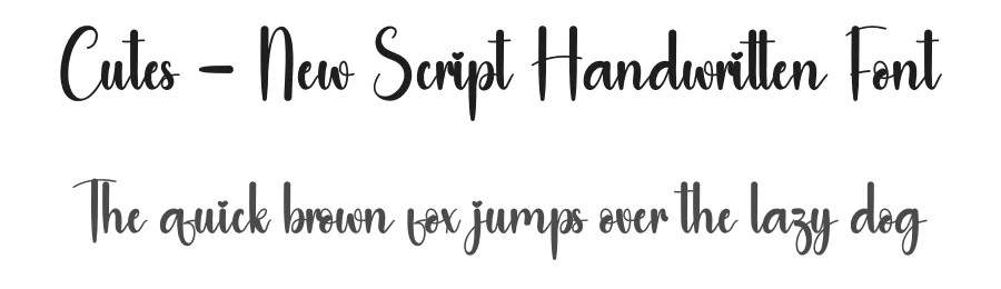 Cutes – New Script Handwritten Font by andikastudio — Script Handwritten Font