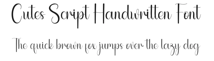 Cutes Script Handwritten Font by andikastudio — Script Handwritten Font