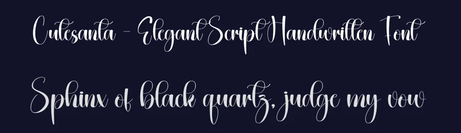 Cutesanta – Elegant Script Handwritten Font by creativeletter — Script Handwritten Font — thumbnail 2