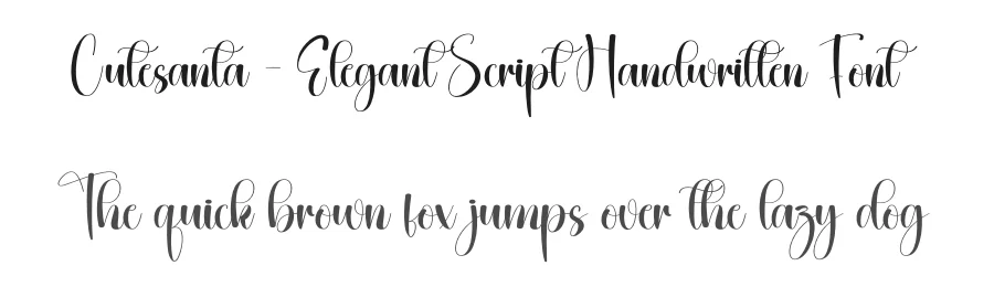 Cutesanta – Elegant Script Handwritten Font by creativeletter — Script Handwritten Font