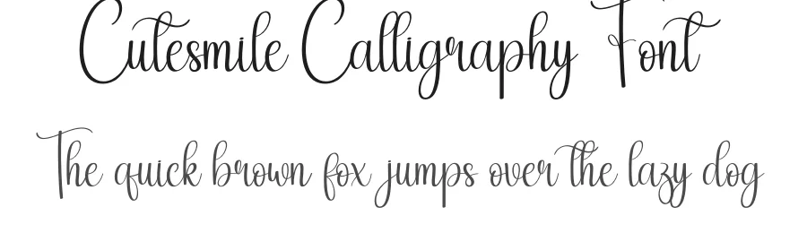 Cutesmile Calligraphy Font by andikastudio — Script Handwritten Font
