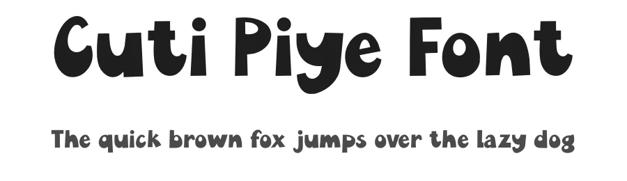Cuti Piye Font by fontsider — Display Font