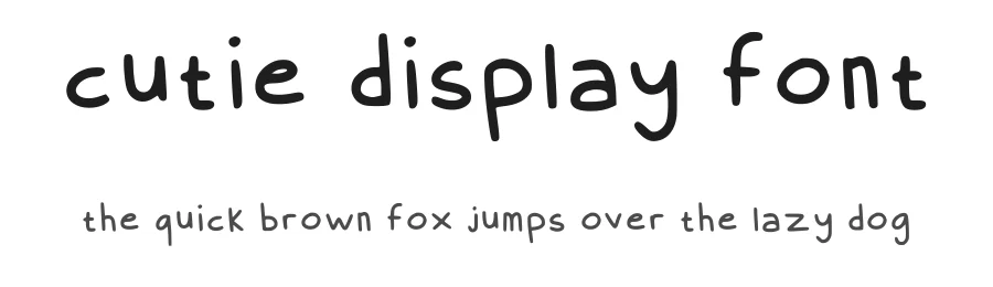 Cutie Display Font by cloudyand — Script Handwritten Font