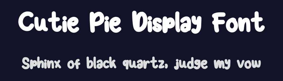Cutie Pie Display Font by chiodigital — Display Font — thumbnail 2