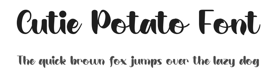 Cutie Potato Font by RaisProject — Script Handwritten Font
