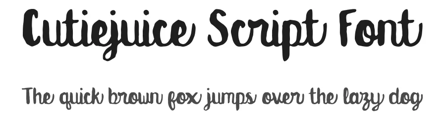 Cutiejuice Script Font by Gfont — Script Handwritten Font