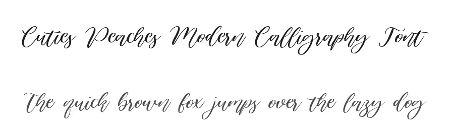 Cuties Peaches Modern Calligraphy Font by balpirick — Script Handwritten Font
