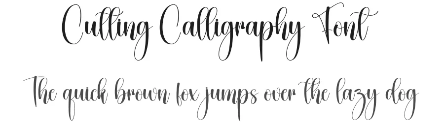Cutting Calligraphy Font by creativeletter — Script Handwritten Font