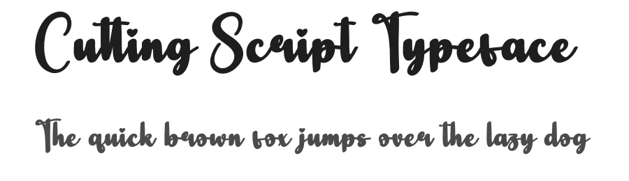 Cutting Script Typeface by andikastudio — Script Handwritten Font