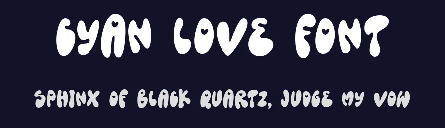 Cyan Love Font by Prioritype Co — Display Font — thumbnail 2