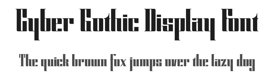Cyber Gothic Display Font by 99designs — Display Font