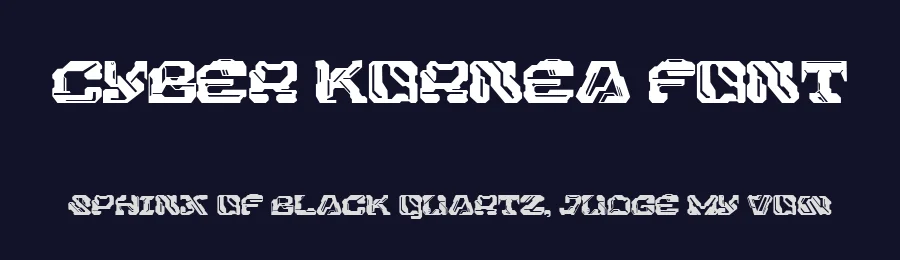 Cyber Kornea Font by Mofr 24 — Display Font — thumbnail 2
