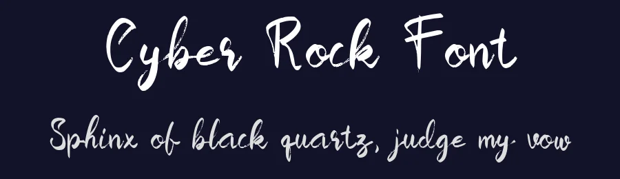 Cyber Rock Font by waptype0894 — Script Handwritten Font — thumbnail 2