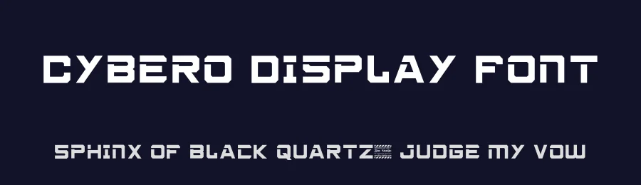 Cybero Display Font by Din Studio — Display Font — thumbnail 2
