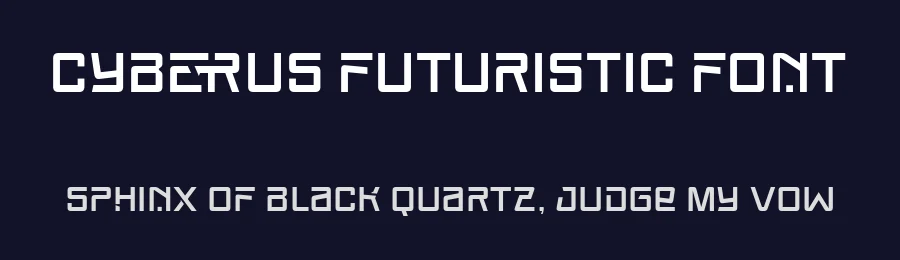 Cyberus Futuristic Font by Grontype — Display Font — thumbnail 2
