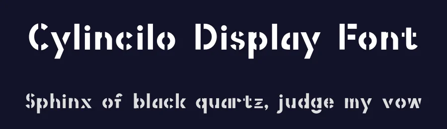 Cylincilo Display Font by J Hudson — Sans Serif Font — thumbnail 2