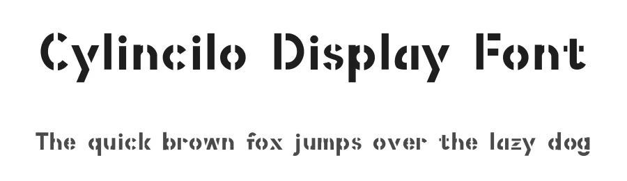 Cylincilo Display Font by J Hudson — Sans Serif Font