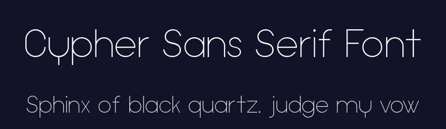 Cypher Sans Serif Font by Nabeel Khalid — Sans Serif Font — thumbnail 2