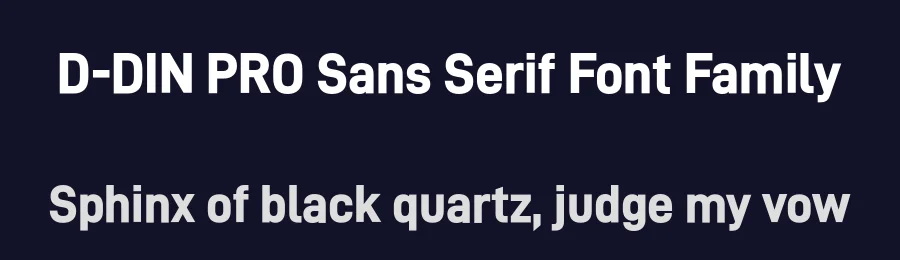 D-DIN PRO Sans Serif Font Family by CyberFei — Sans Serif Font — thumbnail 2