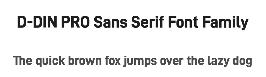 D-DIN PRO Sans Serif Font Family by CyberFei — Sans Serif Font