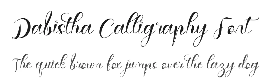 Dabistha Calligraphy Font by Yoga Letter — Script Handwritten Font