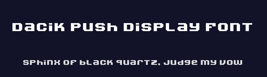 Dacik Push Display Font by Maxim Raikov — Display Font — thumbnail 2