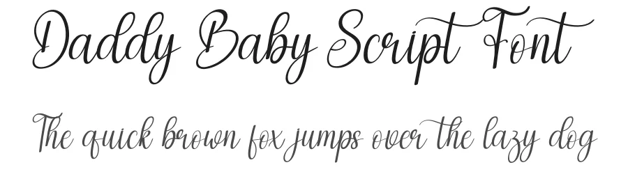 Daddy Baby Script Font by creativeletter — Script Handwritten Font