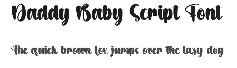 Daddy Baby Script Font by creativeletter — Script Handwritten Font
