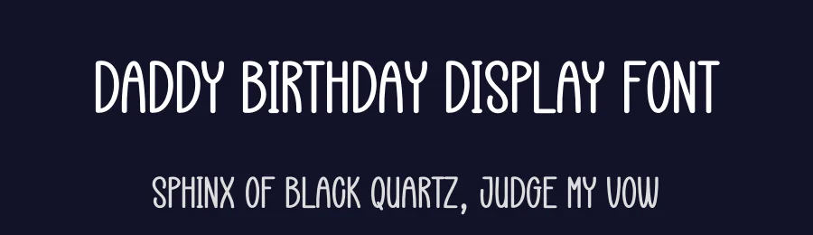 Daddy Birthday Display Font by creativeletter — Display Font — thumbnail 2