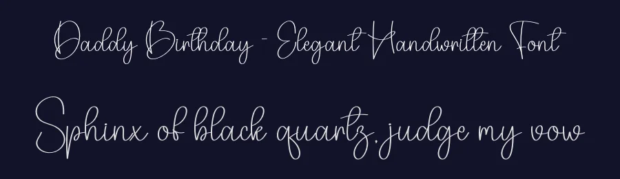 Daddy Birthday – Elegant Handwritten Font by creativeletter — Script Handwritten Font — thumbnail 2