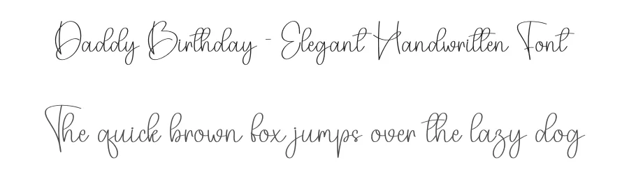 Daddy Birthday – Elegant Handwritten Font by creativeletter — Script Handwritten Font