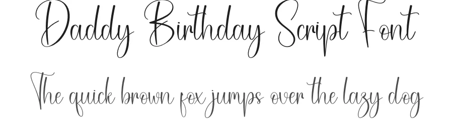 Daddy Birthday Script Font by andikastudio — Script Handwritten Font