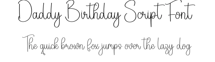 Daddy Birthday Script Font by creativeletter — Script Handwritten Font
