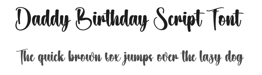 Daddy Birthday Script Font by creativeletter — Script Handwritten Font